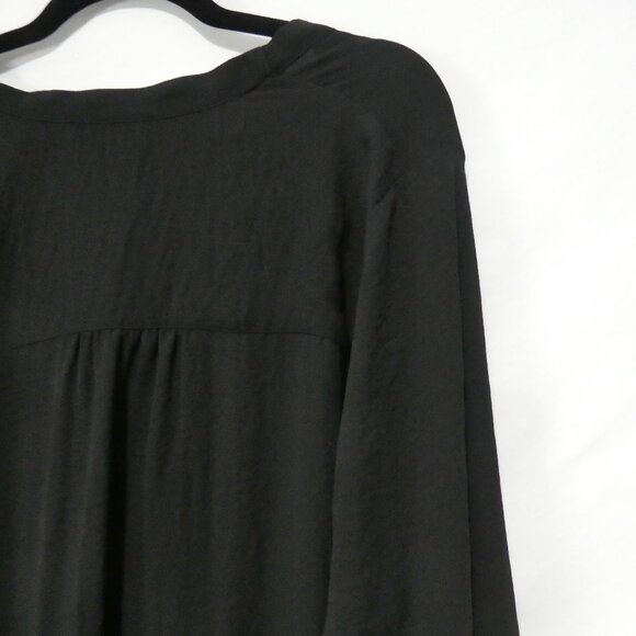 MICHEL STUDIO COLLECTION | size 18 | Elegant Black Sheer Ruffled Blouse - Picture 11 of 14